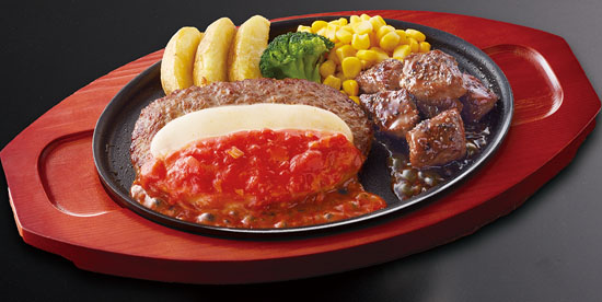 チーズハンバーグ＆プライムサイコロステーキ（単品）