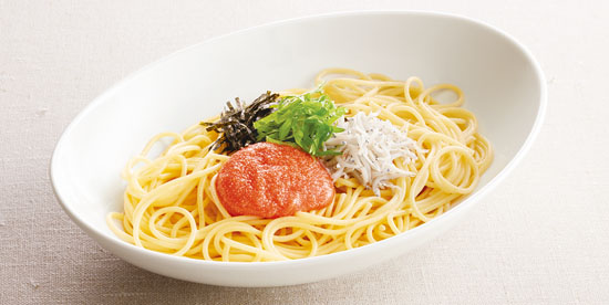 しらすと明太子のスパゲティ