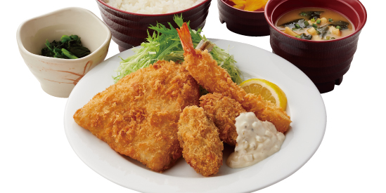 海鮮フライ盛り合わせ定食